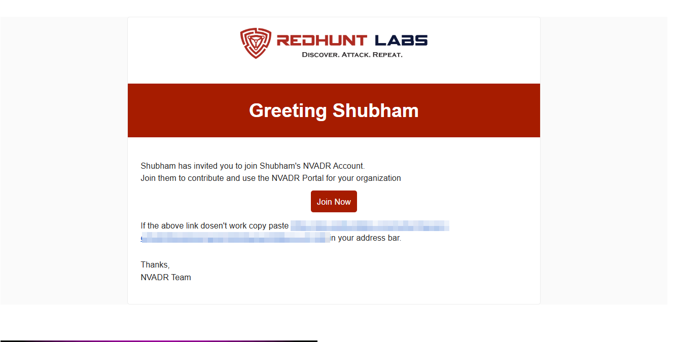 How to Invite Team Members? | RedHunt Labs Documentation