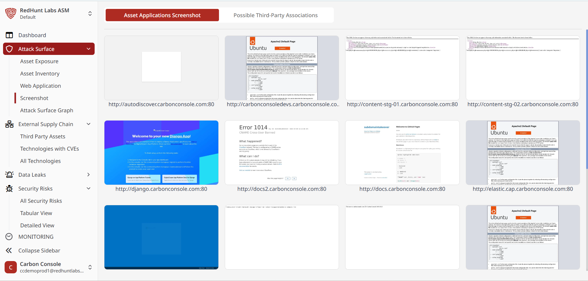 How to Use the Attack Surface Page? | RedHunt Labs Documentation