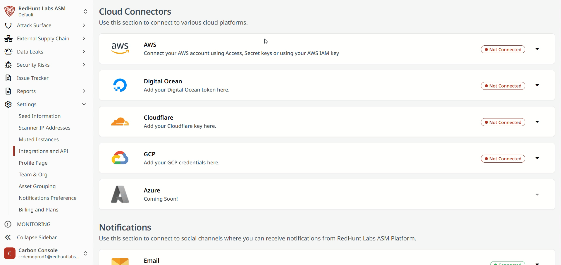 Integrating Your AWS Account | RedHunt Labs Documentation