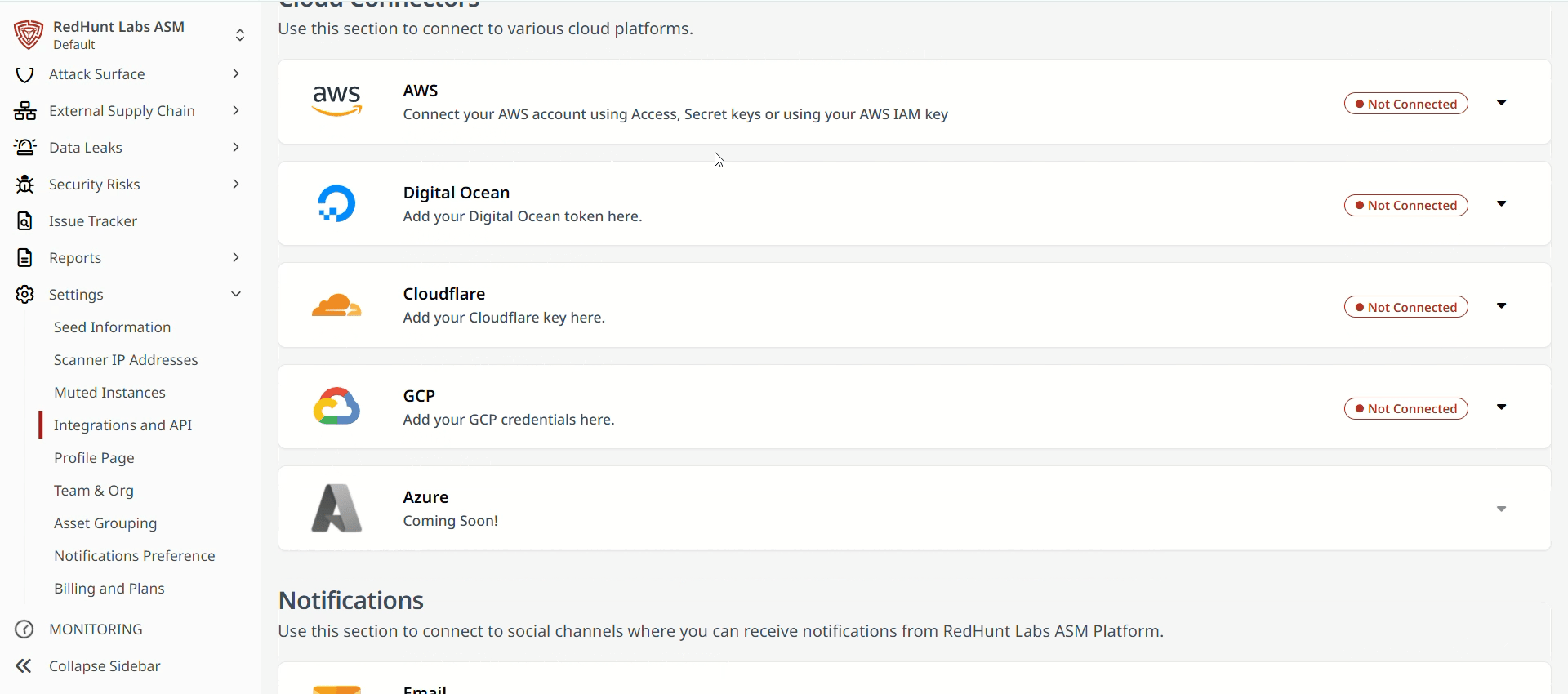 Integrating with Slack | RedHunt Labs Documentation